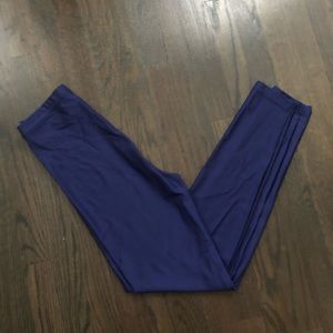 American apparel shiny blue leggings